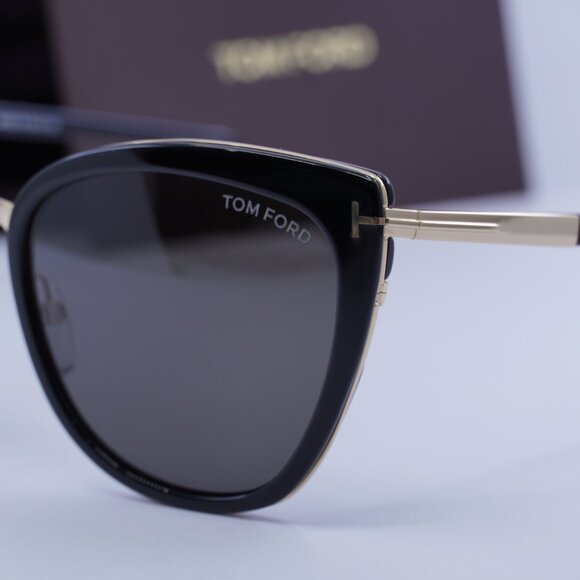 Tom Ford Simona FT0717 01A Cat Eye Sunglasses – Black/Smoke - Picture 8 of 9